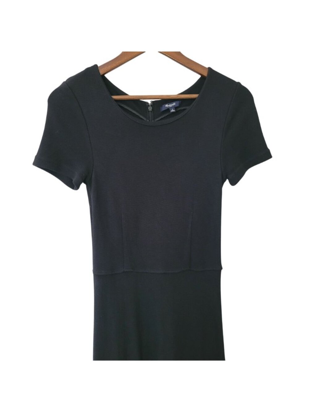Madewell Black Midi Dress Womens Size S Classic Chic - Picture 3 of 7